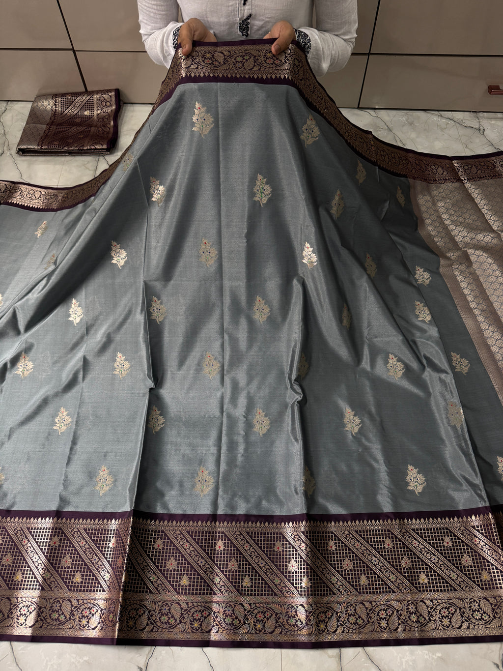 SOFT KATAN SILK SAREE WITH RICH PALLU AND BLOUSE