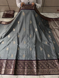 SOFT KATAN SILK SAREE WITH RICH PALLU AND BLOUSE