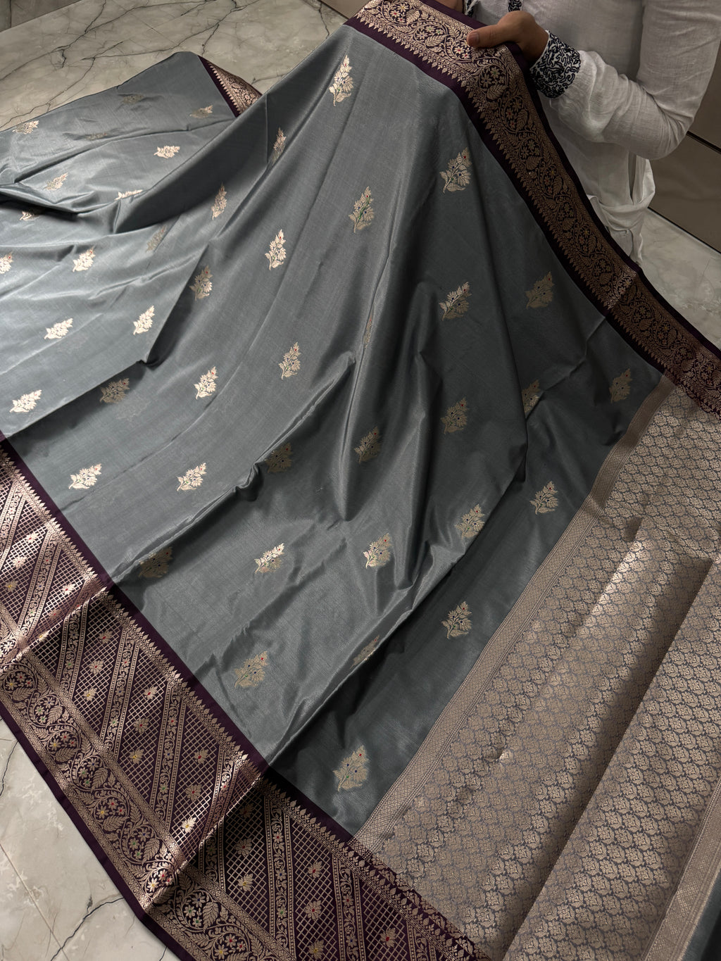 SOFT KATAN SILK SAREE WITH RICH PALLU AND BLOUSE