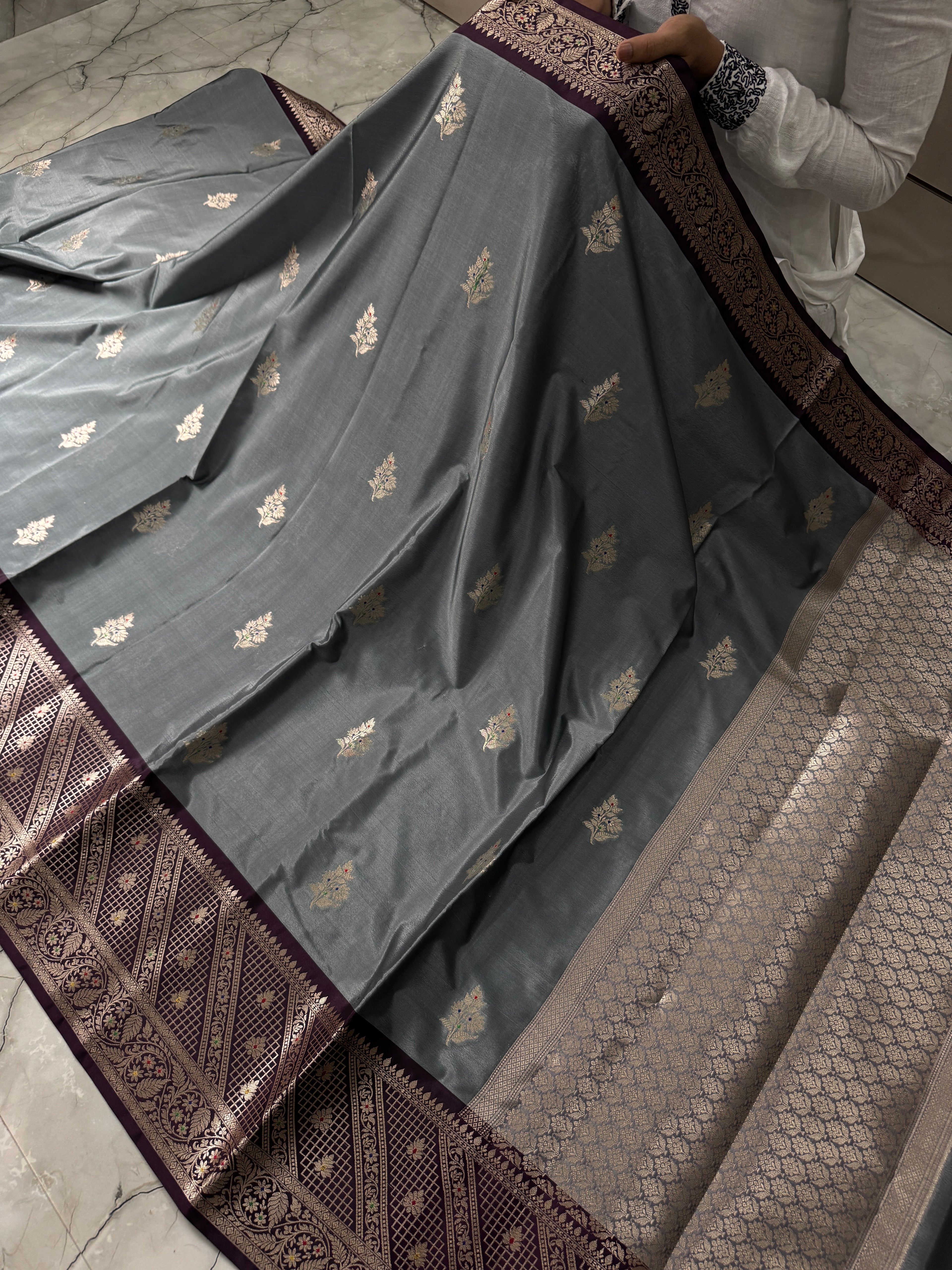 SOFT KATAN SILK SAREE WITH RICH PALLU AND BLOUSE