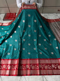 SOFT KATAN SILK SAREE WITH RICH PALLU AND BLOUSE