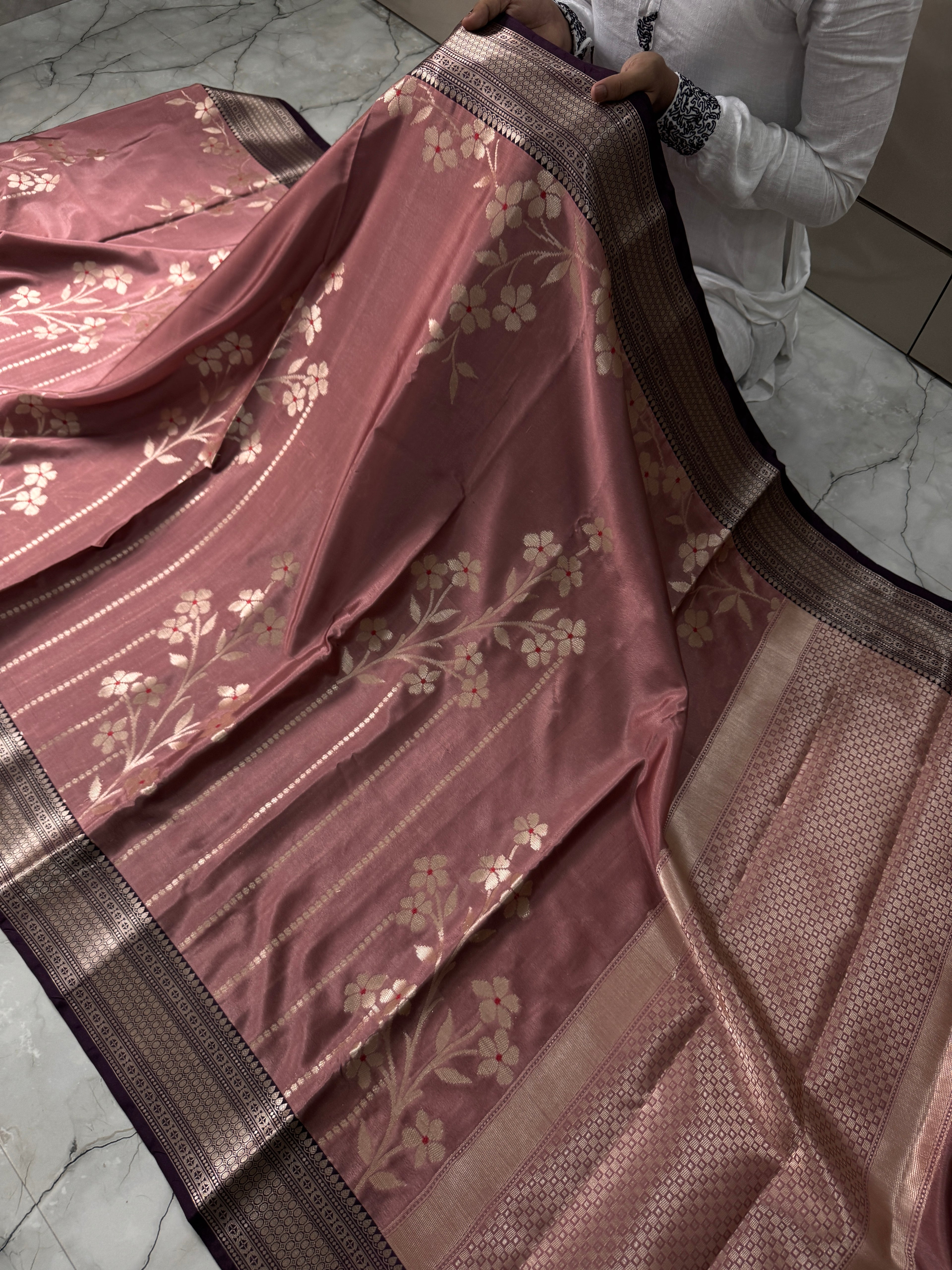 SOFT KATAN SILK SAREE WITH RICH PALLU AND BLOUSE