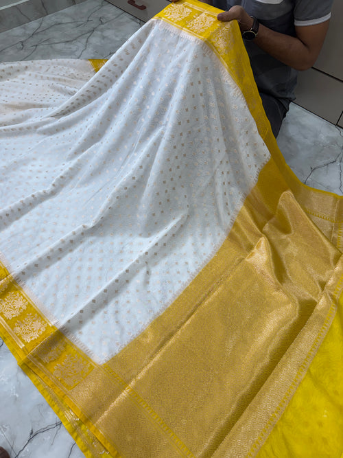 SOFT GEORGTTE SILK SAREE WITH RICH PALLU AND BLOUSE