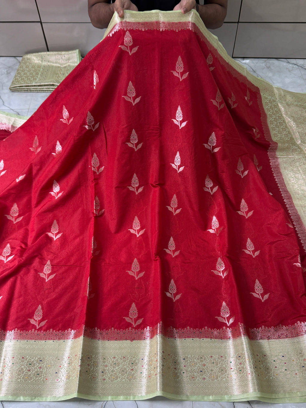 SOFT KATAN SILK SAREE WITH RICH PALLU AND BLOUSE