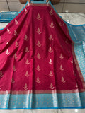 SOFT KATAN SILK SAREE WITH RICH PALLU AND BLOUSE