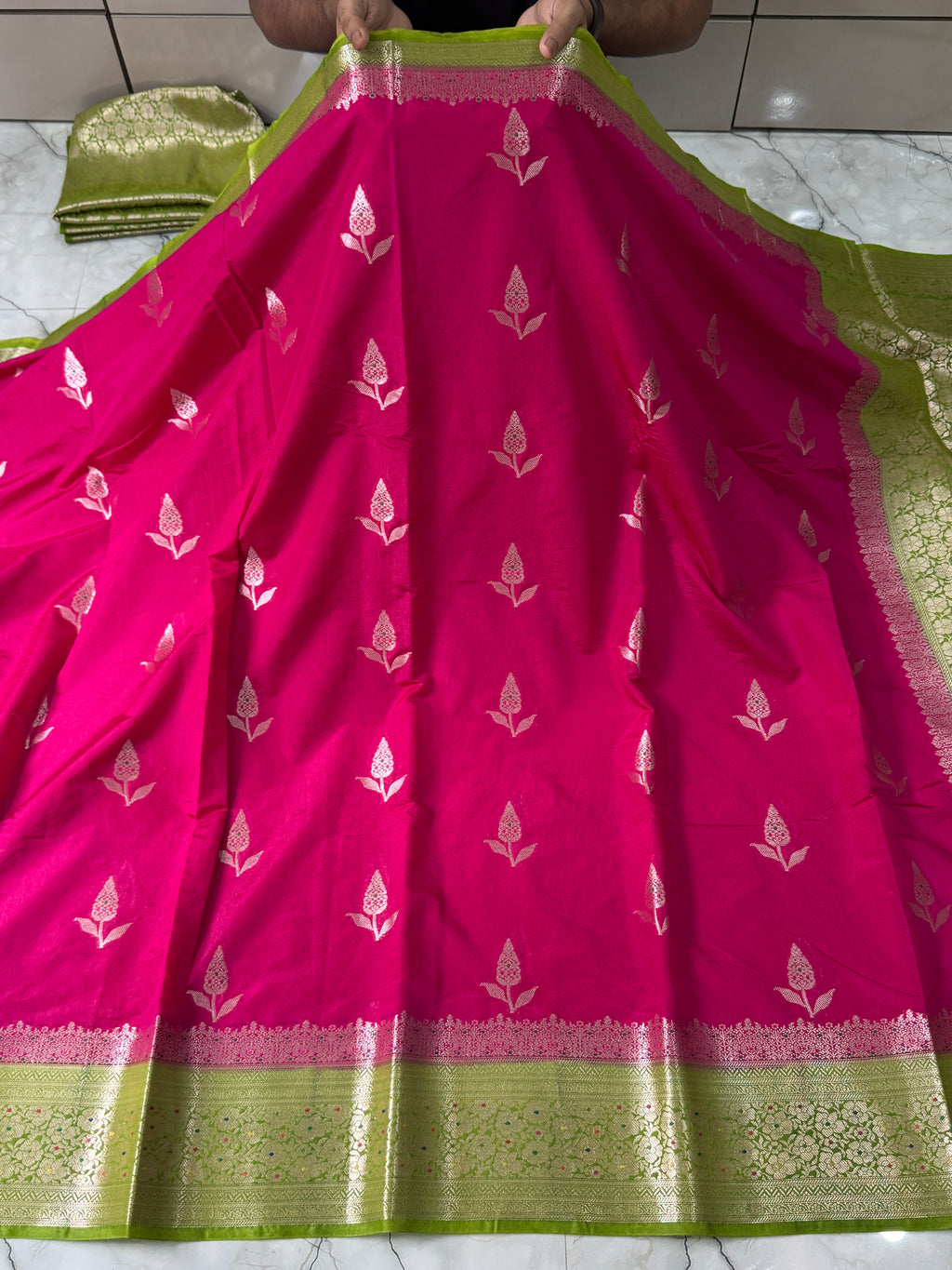 SOFT KATAN SILK SAREE WITH RICH PALLU AND BLOUSE
