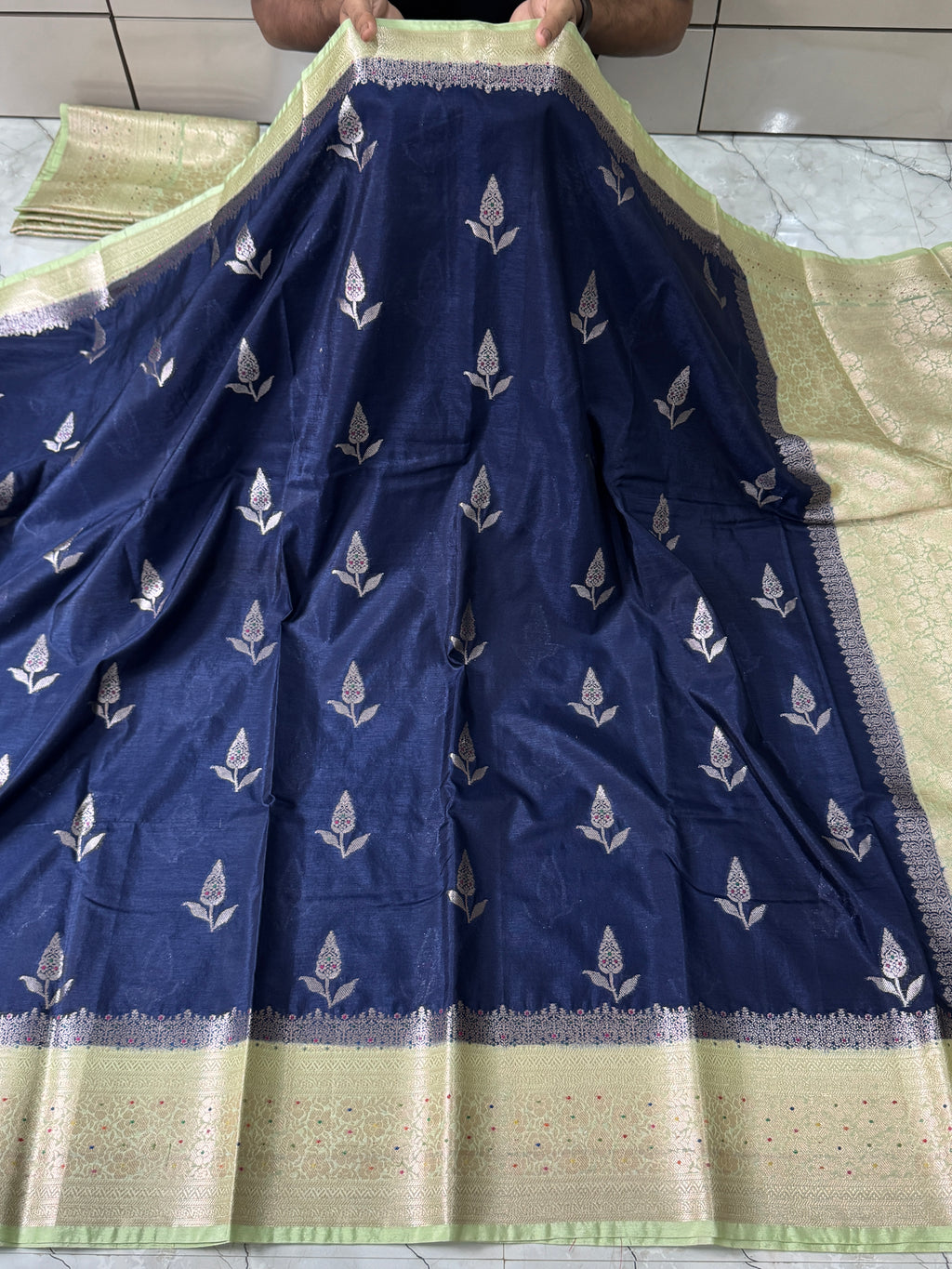 SOFT KATAN SILK SAREE WITH RICH PALLU AND BLOUSE