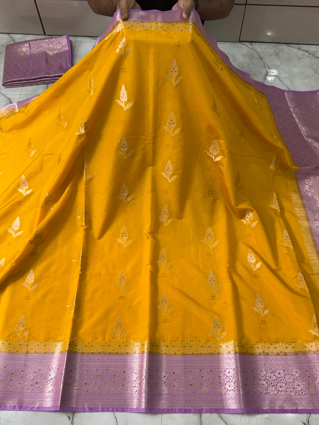 SOFT KATAN SILK SAREE WITH RICH PALLU AND BLOUSE