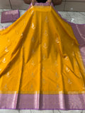 SOFT KATAN SILK SAREE WITH RICH PALLU AND BLOUSE