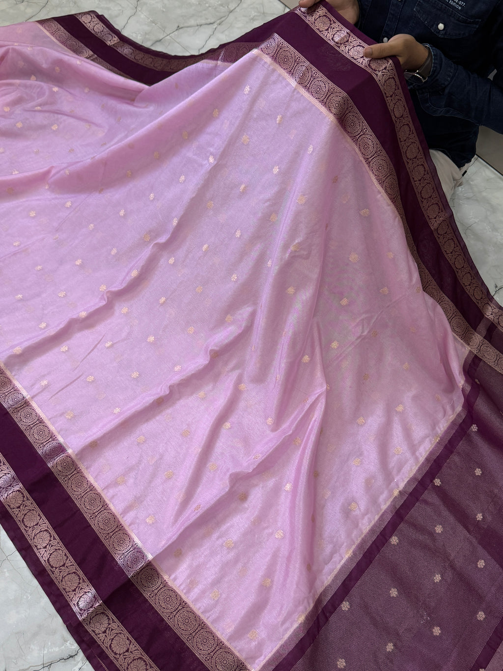 SOFT KATAN SILK SAREE WITH RICH PALLU AND BLOUSE