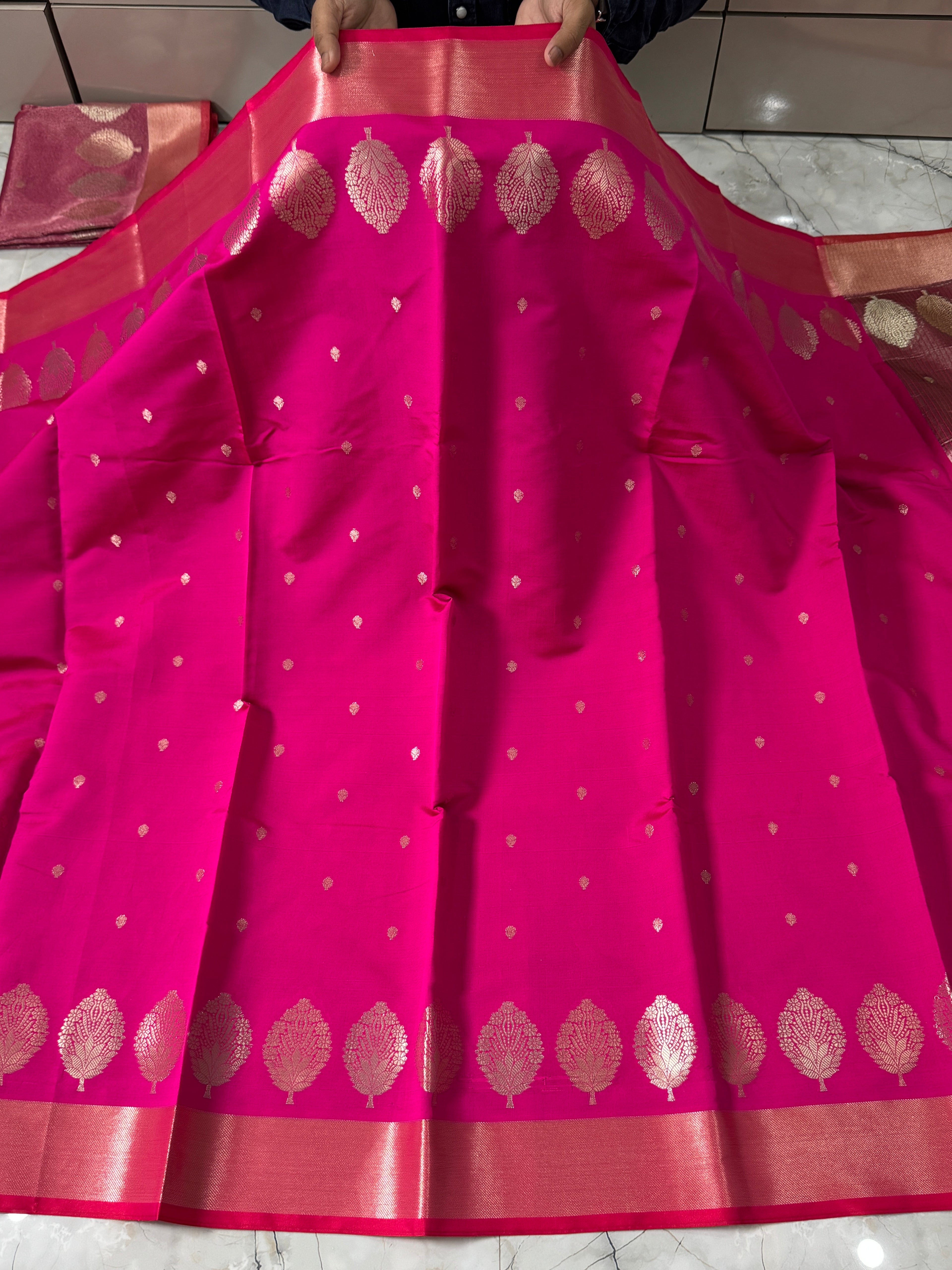 SOFT KATAN SILK SAREE WITH RICH PALLU AND BLOUSE