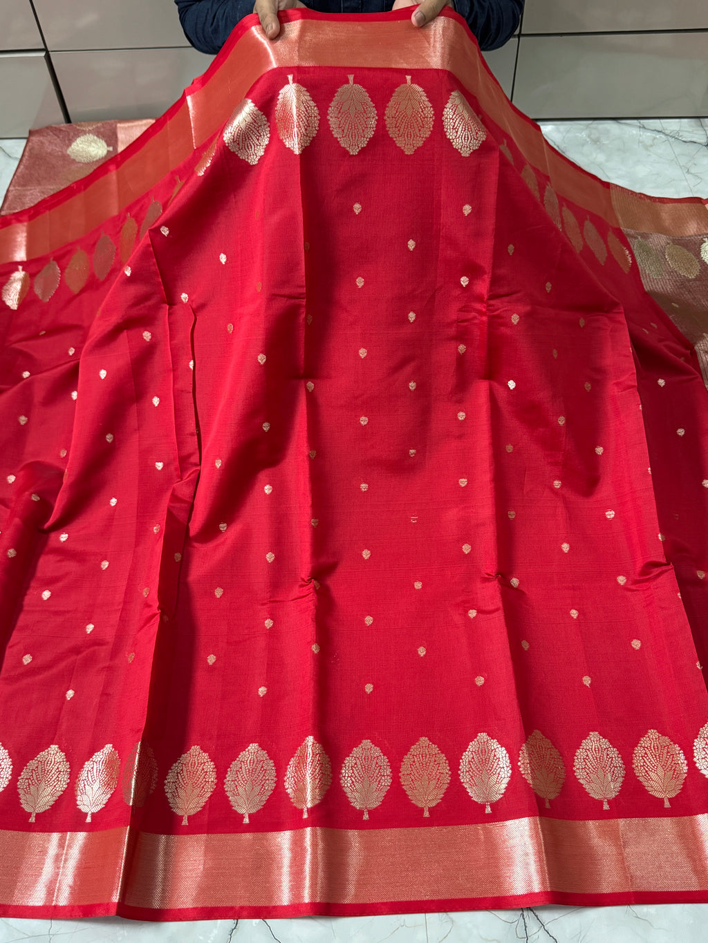 SOFT KATAN SILK SAREE WITH RICH PALLU AND BLOUSE
