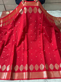 SOFT KATAN SILK SAREE WITH RICH PALLU AND BLOUSE
