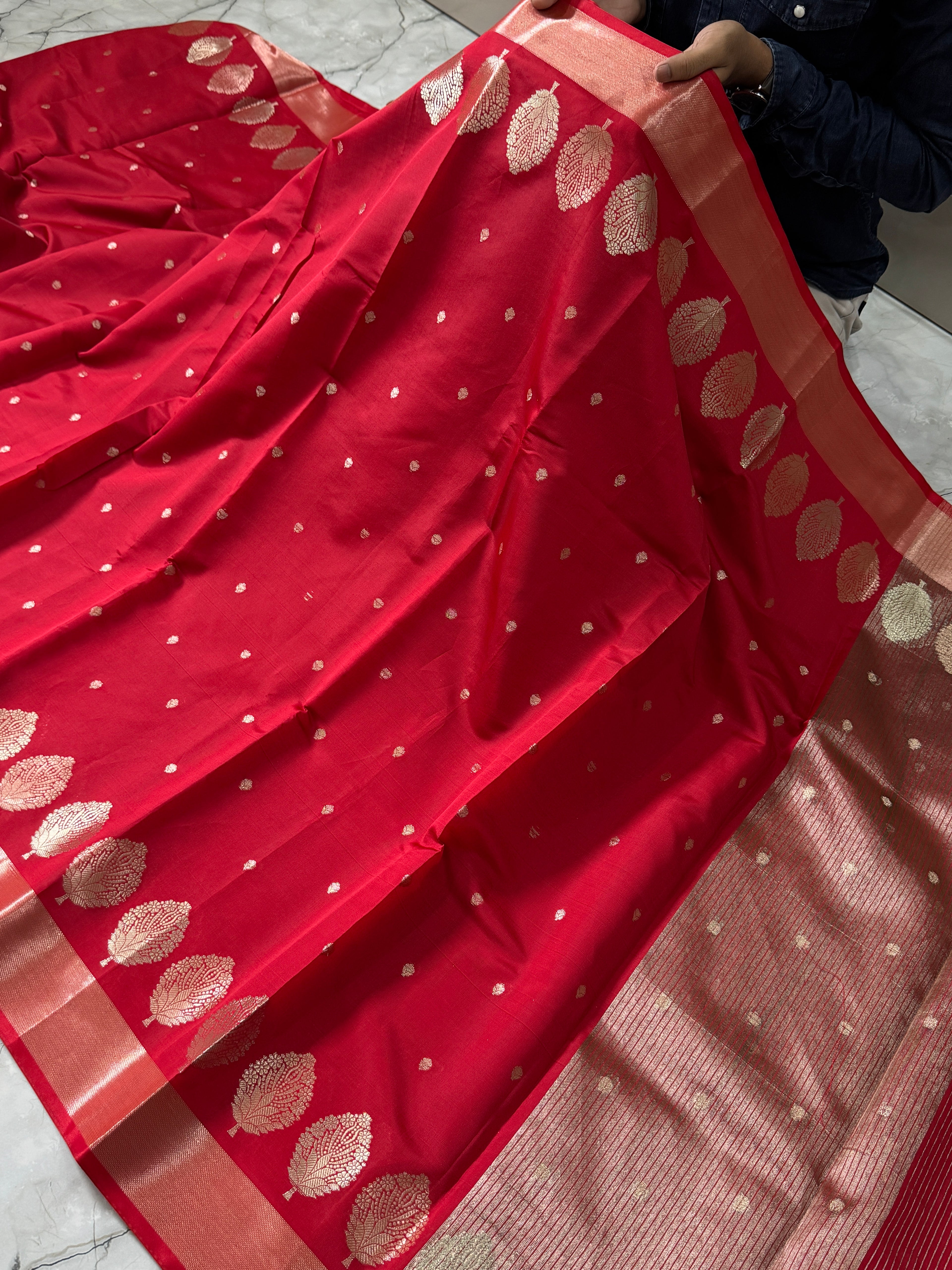 SOFT KATAN SILK SAREE WITH RICH PALLU AND BLOUSE