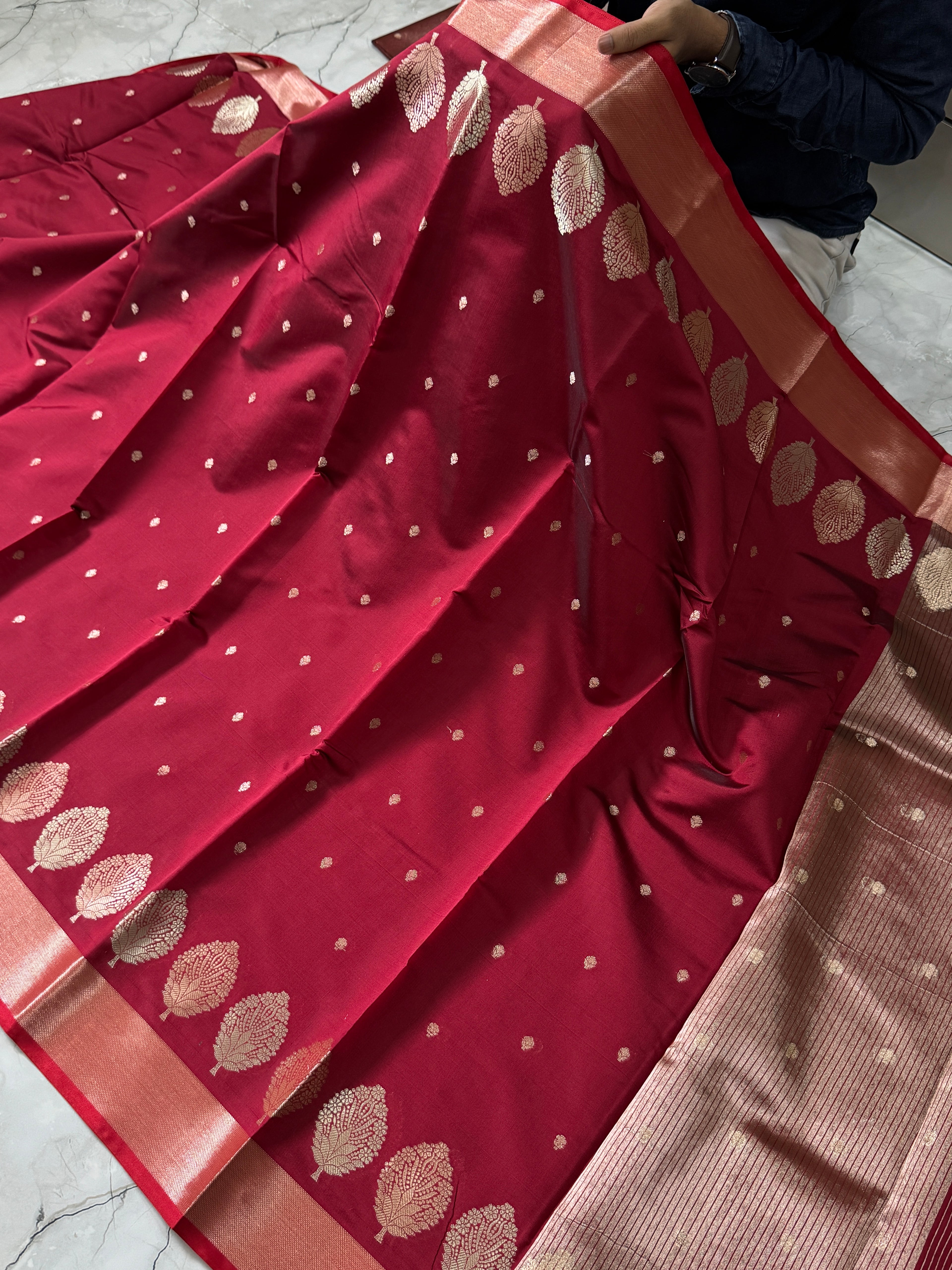 SOFT KATAN SILK SAREE WITH RICH PALLU AND BLOUSE