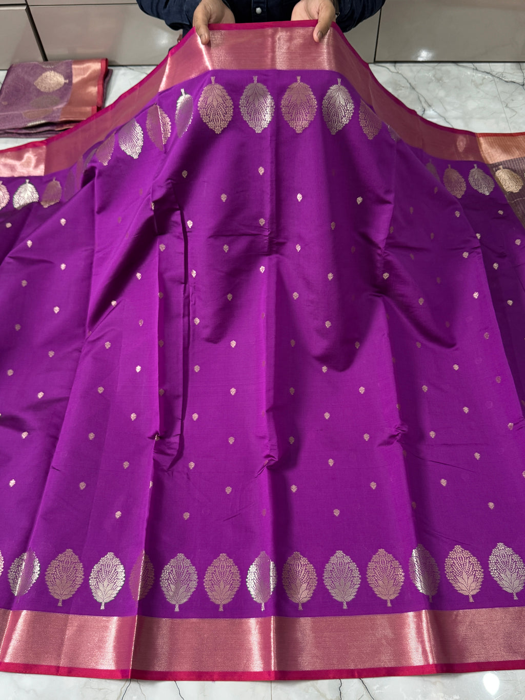 SOFT KATAN SILK SAREE WITH RICH PALLU AND BLOUSE