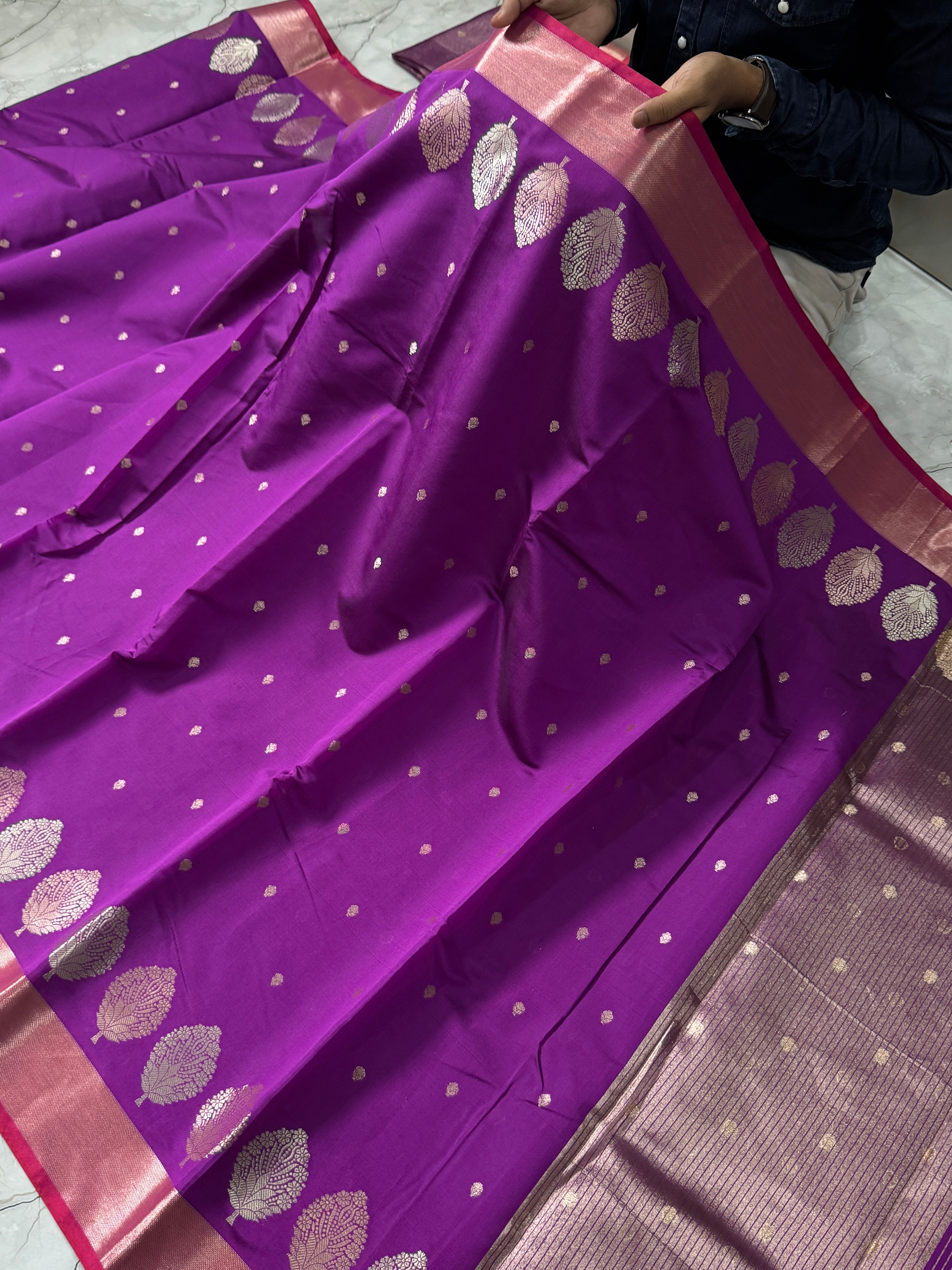 SOFT KATAN SILK SAREE WITH RICH PALLU AND BLOUSE