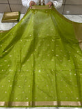 KORA ORGANZA STAR BOTI BANARASI SAREE