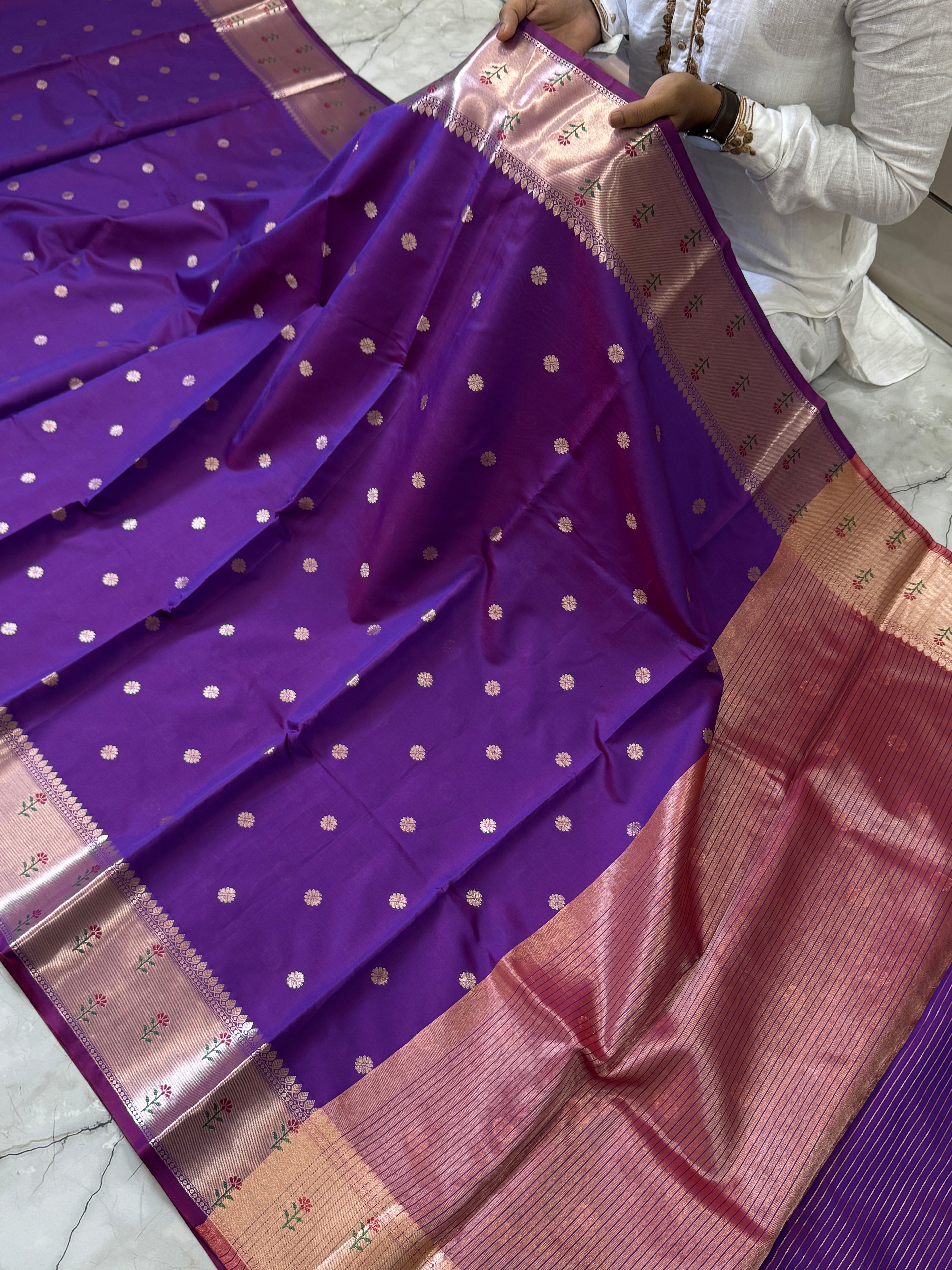 SOFT KATAN SILK SAREE WITH RICH PALLU AND BLOUSE