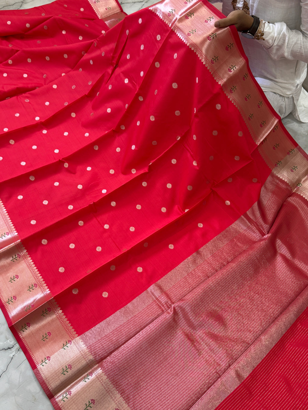 SOFT KATAN SILK SAREE WITH RICH PALLU AND BLOUSE