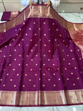 SOFT KATAN SILK SAREE WITH RICH PALLU AND BLOUSE