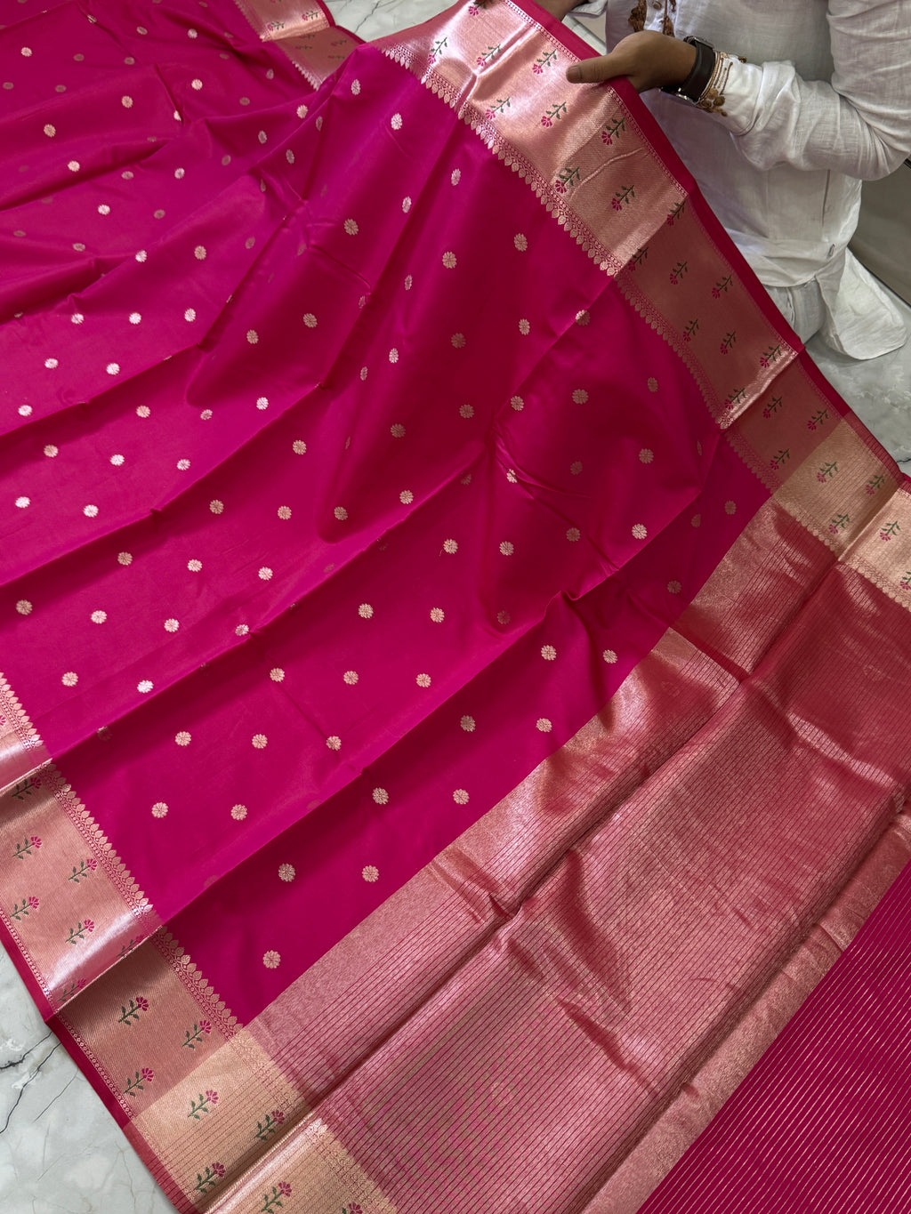 SOFT KATAN SILK SAREE WITH RICH PALLU AND BLOUSE
