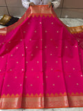 SOFT SEMI KATAN SILK SAREE WITH RICH PALLU & BLOUSE