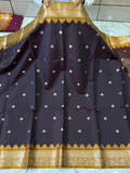 SOFT SEMI KATAN SILK SAREE WITH RICH PALLU & BLOUSE
