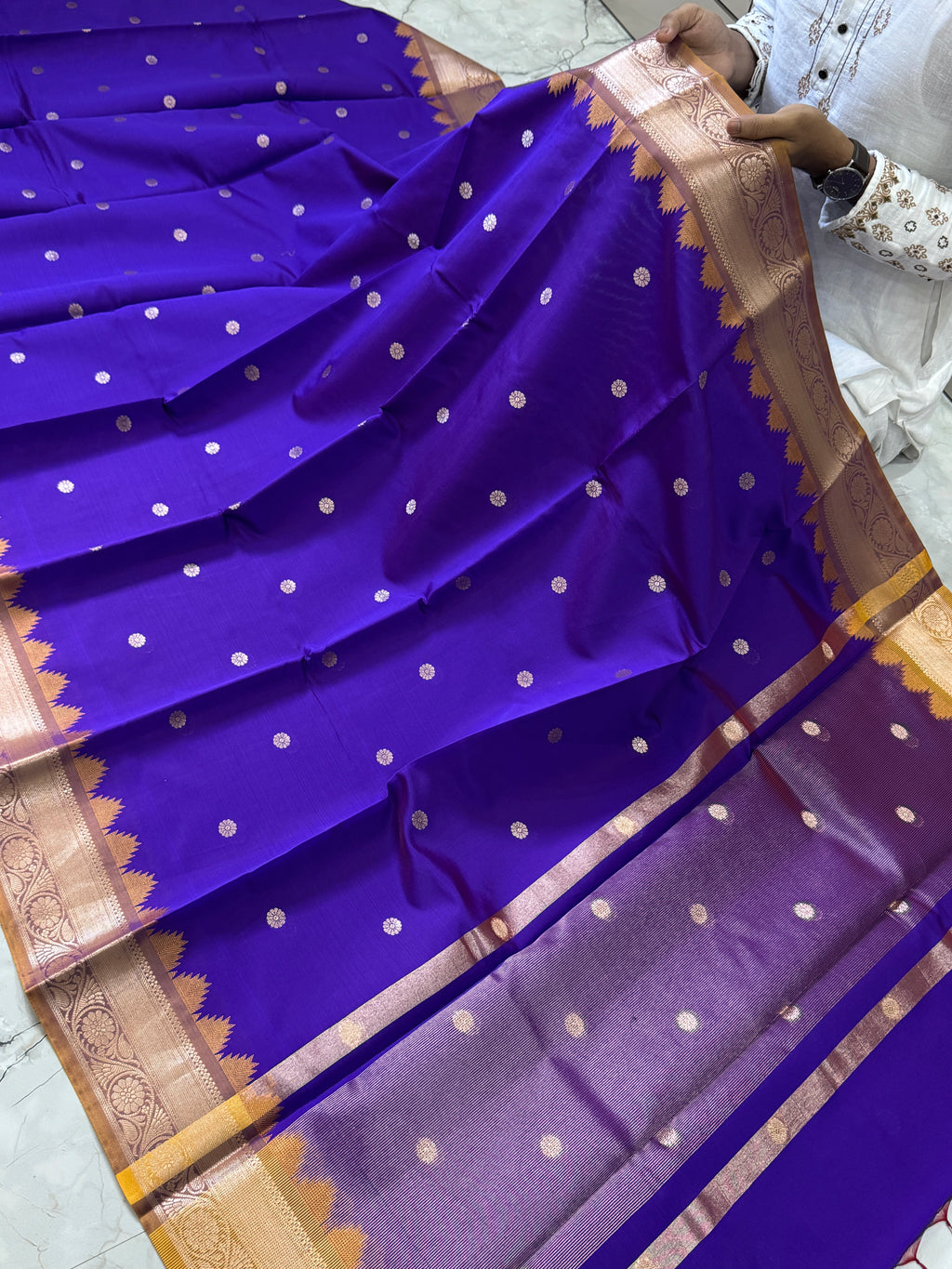 SOFT SEMI KATAN SILK SAREE WITH RICH PALLU & BLOUSE