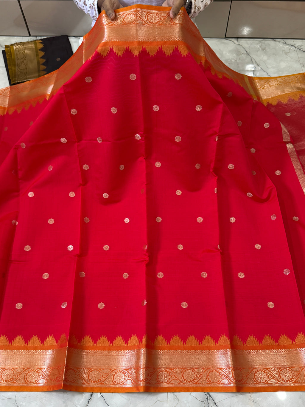 SOFT SEMI KATAN SILK SAREE WITH RICH PALLU & BLOUSE