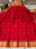 SOFT SEMI KATAN SILK SAREE WITH RICH PALLU & BLOUSE