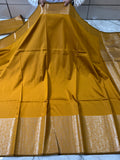 Semi katan silk saree with rich pallu & blouse