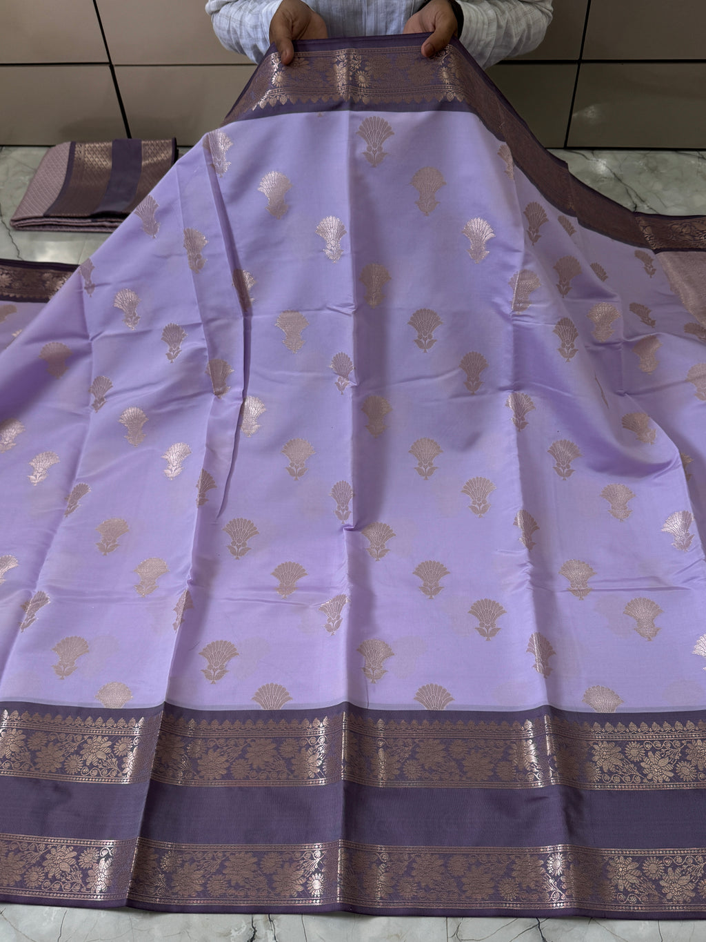 Semi Katan Silk Saree With Rich Pallu & Blouse