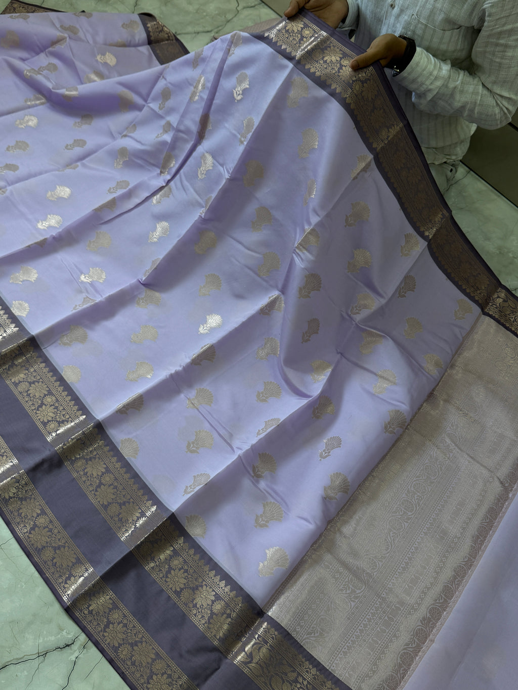 Semi Katan Silk Saree With Rich Pallu & Blouse