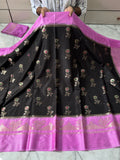 Semi Katan Silk Saree With Rich Pallu & Blouse
