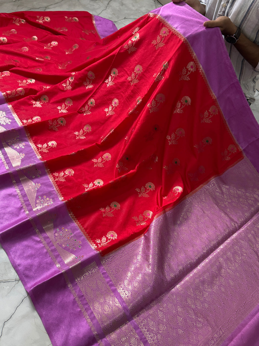 Semi Katan Silk Saree With Rich Pallu & Blouse