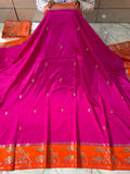 Semi Katan Silk Saree With Rich Pallu & Blouse