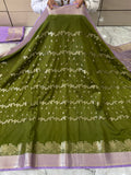 Semi Katan Silk Saree With Rich Pallu & Blouse