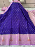 SOFT GEORGTTE SILK SAREE WITH RICH PALLU AND BLOUSE