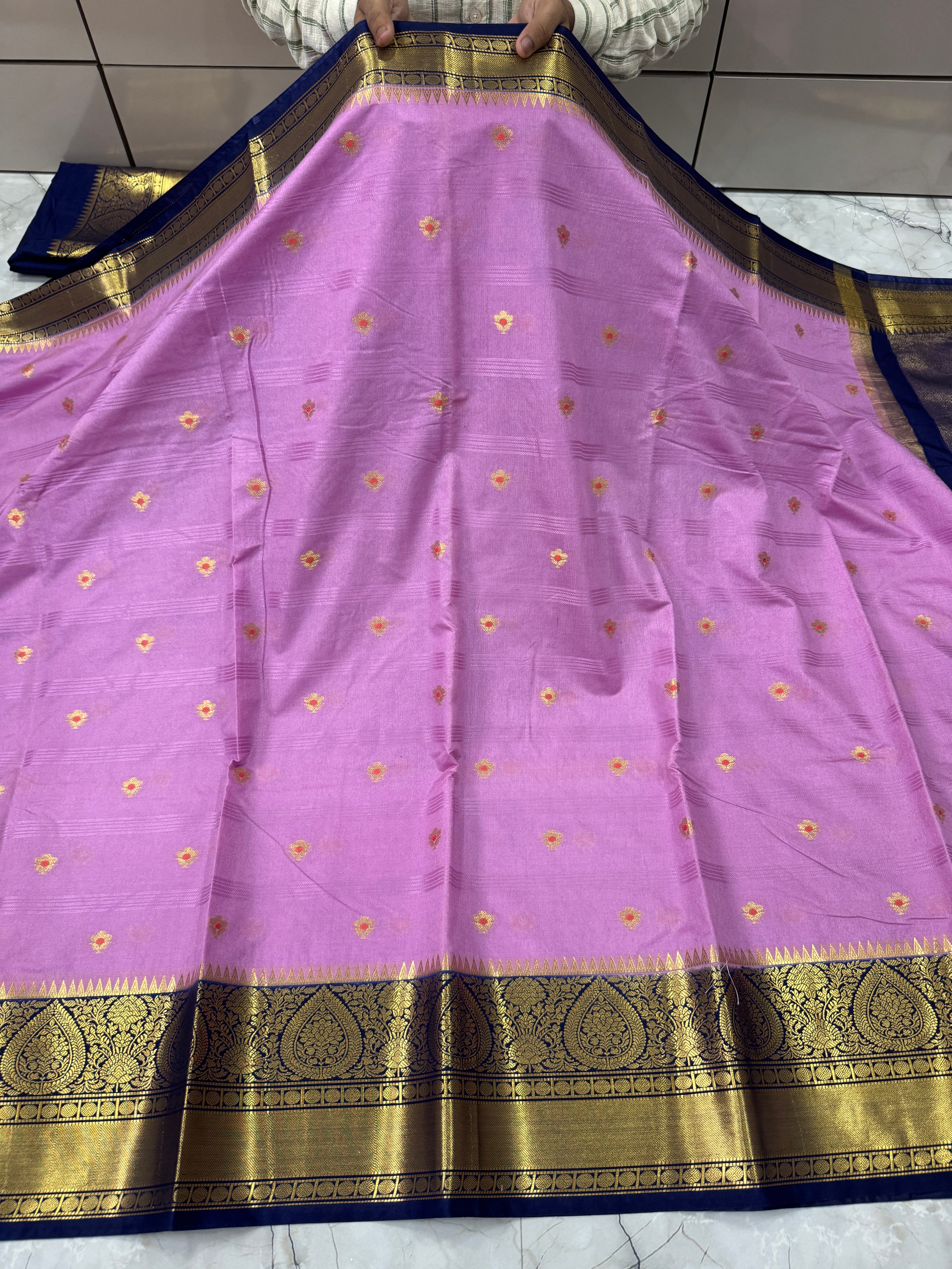 SOFT KATAN SILK SAREE WITH RICH PALLU AND BLOUSE