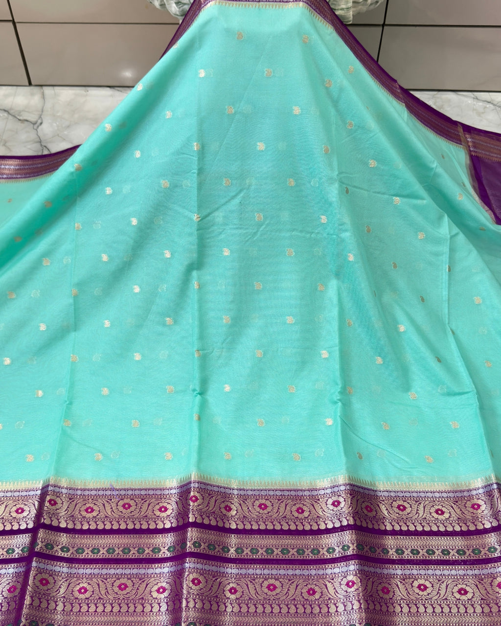Semi Georgette Buti Banarasi Saree