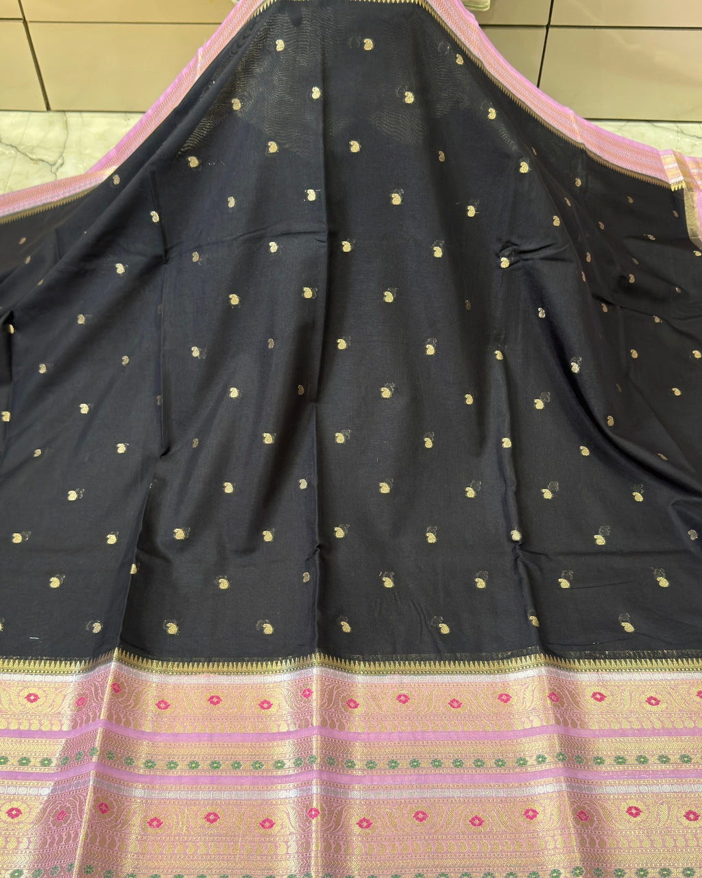 Semi Georgette Buti Banarasi Saree