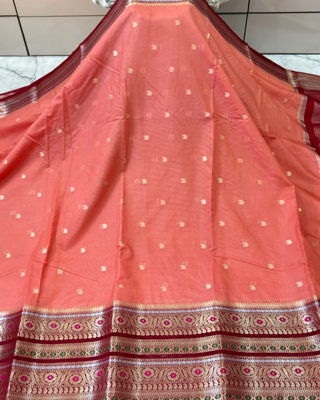 Semi Georgette Buti Banarasi Saree