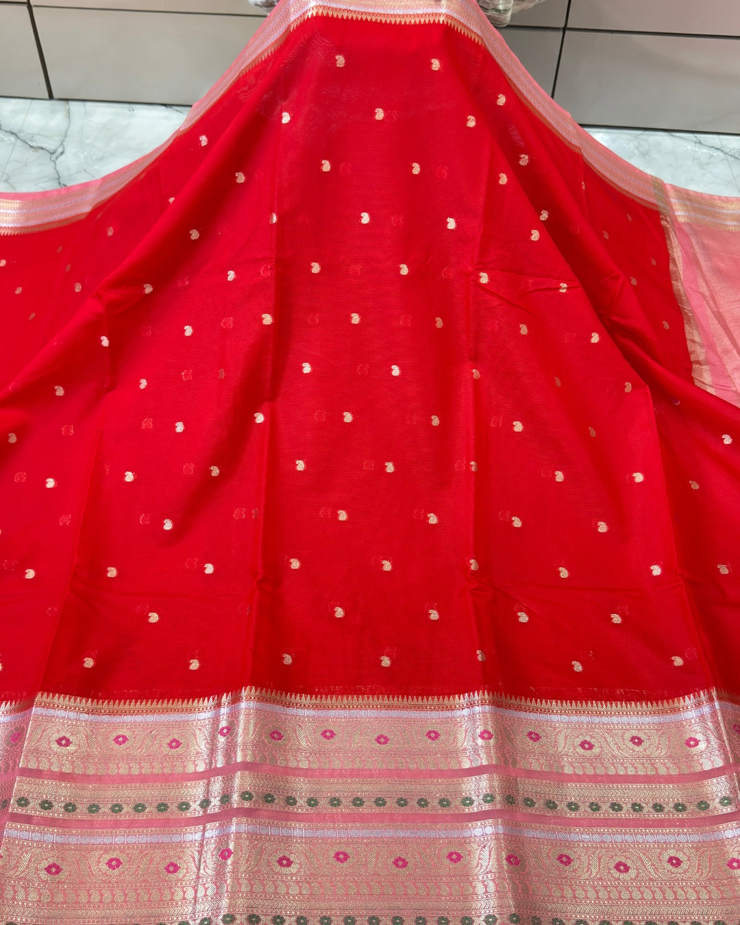 Semi Georgette Buti Banarasi Saree