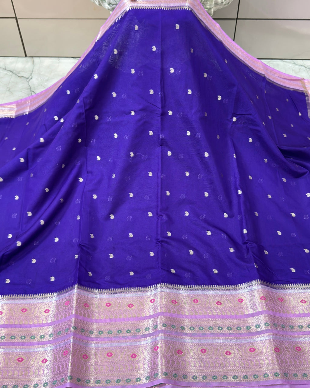 Semi Georgette Buti Banarasi Saree